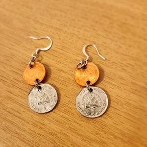 Cuban Coin Earrings